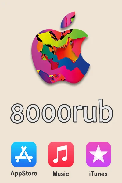 iTunes gift card 8000 rubles | Apple iCloud iBook Music