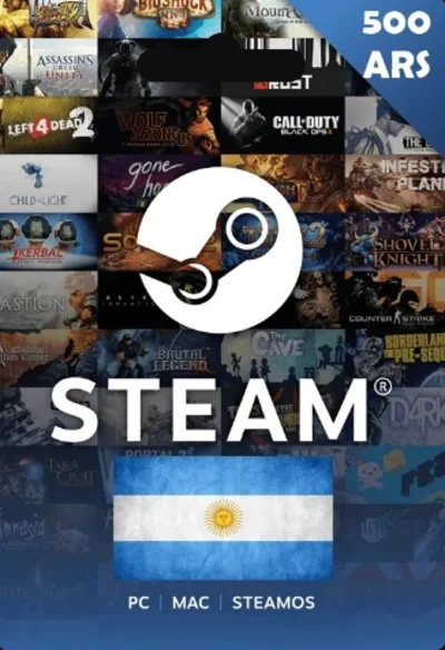 STEAM WALLET GIFT CARD - 500 ARS (ARGENTINA) (0% Fee)