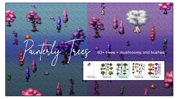 RPG Maker MV - Painterly Trees Asset Pack DLC | Steam G