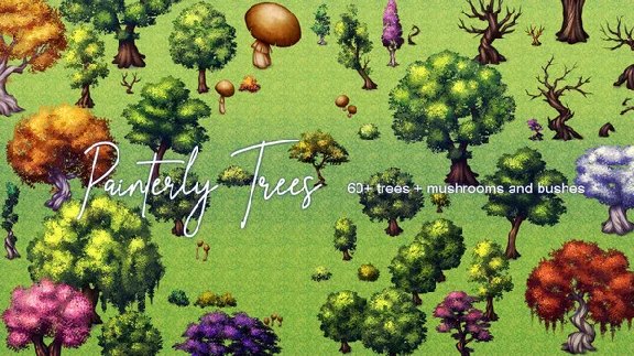 RPG Maker MV - Painterly Trees Asset Pack DLC | Steam G