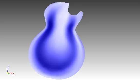 Подробный чертеж топа Gibson Les Paul в AutoCAD