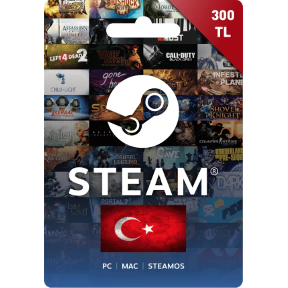Steam Wallet Gift Card Key - 300 TL Turkey + Bonus