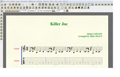 Ноты для гитары Golson KILLER JOE для 6-й С ТАБОЙ