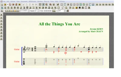 ALL THE THINGS YUO ARE by Jerome KERN for 6-string guit