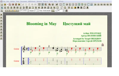 BLOOMING IN MAY by Polonsky for 6-string guitar