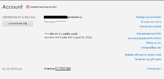 Netflix Premium | 1 year subscription | Your profile EN