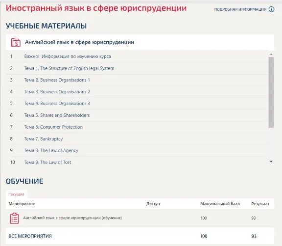 Английский язык в сфере юриспруденции ответы Синергия