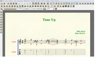 Ноты для гитары  Davis TUNE UP для 6-ой С ТАБОЙ