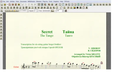 SECRET by Sidorov for 6-string guitar