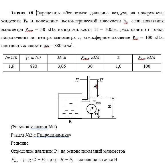 Task 18 Determine the absolute pressure