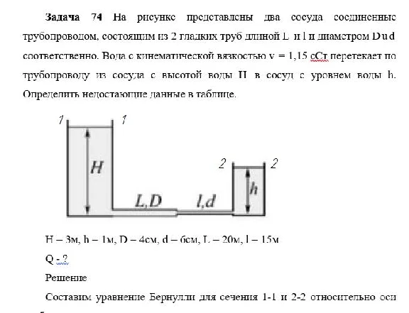 Task 74 The figure shows two vessels