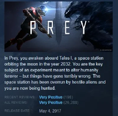 PREY 2017 💎STEAM KEY RU+CIS LICENSE