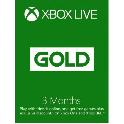 🟩XBOX LIVE Gold 3 Months Code (RENEW - 0% Fee)🌏