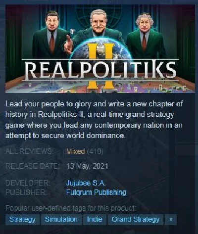 Realpolitiks II (Steam Key GLOBAL)