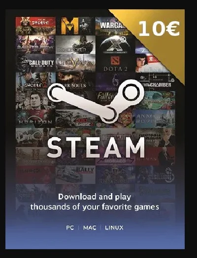 ✅ Steam Wallet Gift Card - €10 EUR (EU Region)  💳 0 %