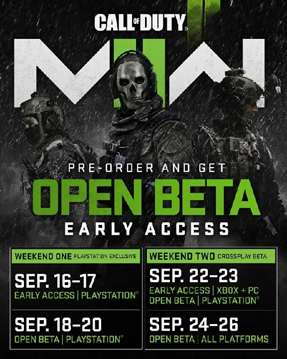 ✅ Call of Duty: Modern Warfare II Beta Access GLOBAL 🌎
