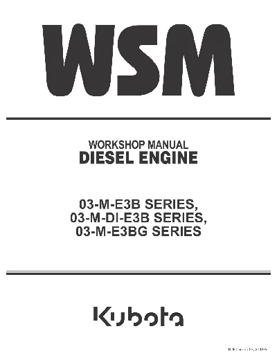 Repair and KUBOTA V2203M-E3B