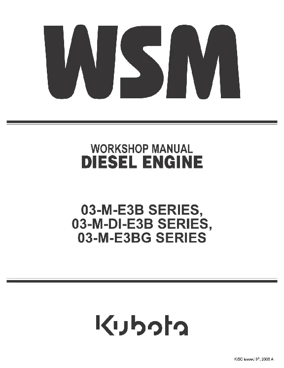 Repair and KUBOTA V2203M-E3B
