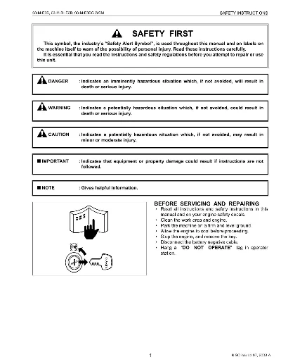 Ремонт и эксплуатация KUBOTA V2203M-E3B