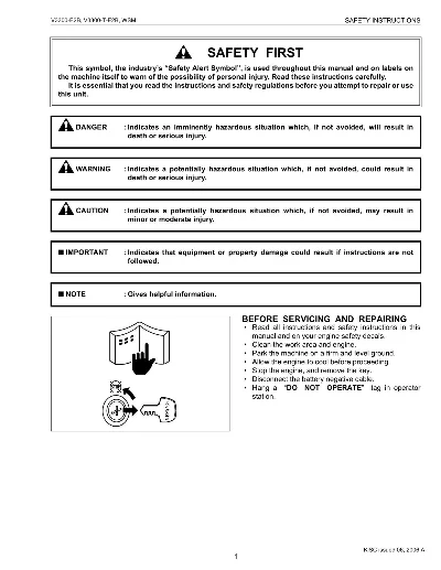 Ремонт и эксплуатация KUBOTA V3300