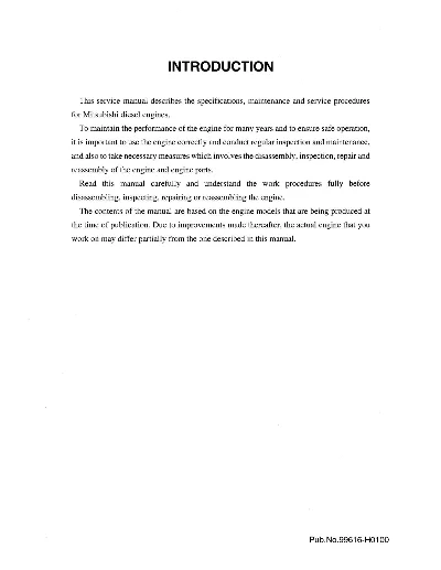 Ремонт и эксплуатация MITSUBISHI D04FD-TAA