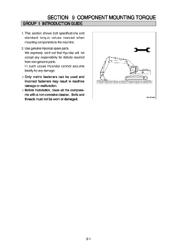 Repair Manual Hyundai R450LC-7A, 500LC-7A
