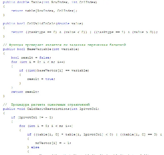 Simplex - method. Coursework and sources.