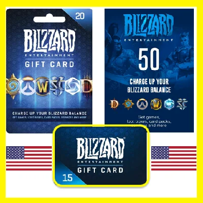 ⭐️GIFT CARD⭐ 🇺🇸 Blizzard 5-10-20-50-100 US $