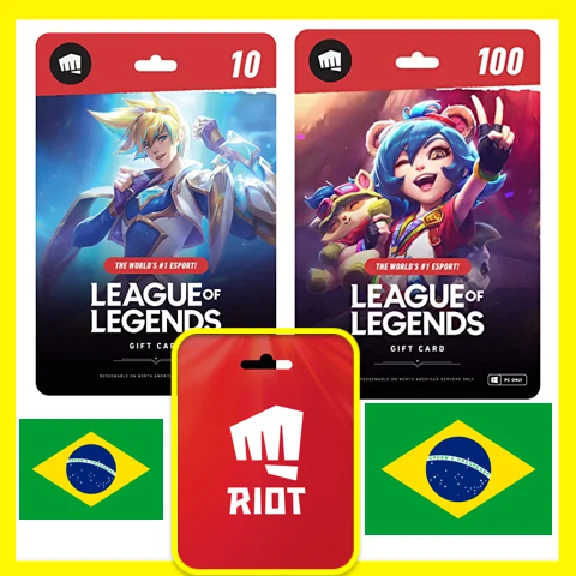⭐️GIFT CARDS⭐🇧🇷League of Legends 650-90000 RP(Brazil)