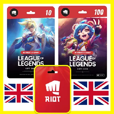 ⭐️ ALL GIFT CARDS⭐🇬🇧League of Legends 10-108 GBP (UK)