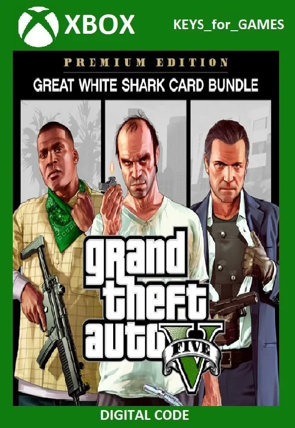 ✅🔑GTA V PREMIUM EDITION + White Shark XBOX 🔑 KEY