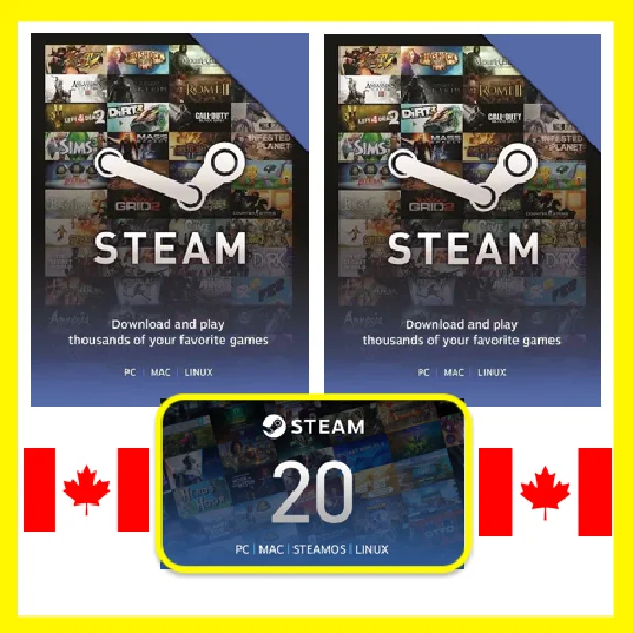 ⭐️GIFT CODE⭐🇨🇦STEAM GIFT CARD Canada STEAM WALLET CAD