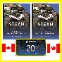 ⭐️GIFT CODE⭐🇨🇦STEAM GIFT CARD Canada STEAM WALLET CAD