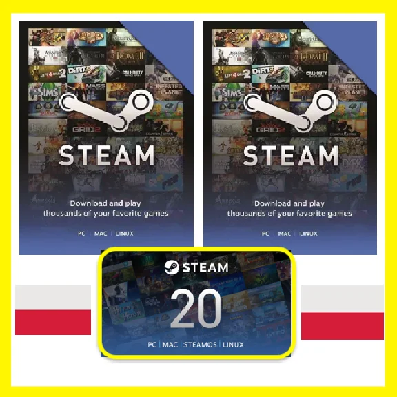 ⭐🇵🇱 STEAM GIFT CARD Poland STEAM WALLET COD PL БАЛАНС