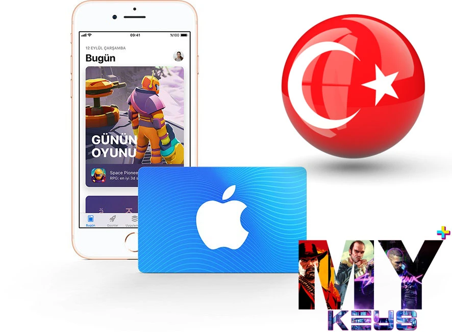 ⚫AUTO✅🍎Apple iTunes💚25/50/100/200+⚫Gift Card TURKEY✅