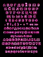 Animated neon letters, height 60 and 30 pixels