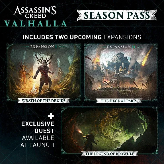 Assassin´s Creed Valhalla Season Pass XBOX Code 🔑