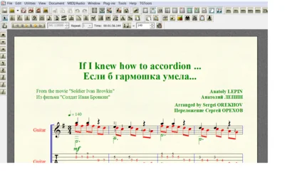 IF I KNEW HOW TO ACCORDION by Lepin for 6-string guitar
