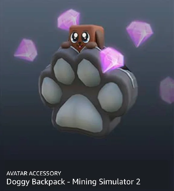 🐶 Roblox Doggy Backpack - Mining Simulator 2 🔑 Key
