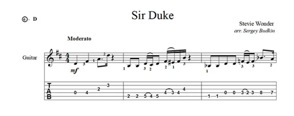 Sir Duke (Stevie Wonder) guitar cover