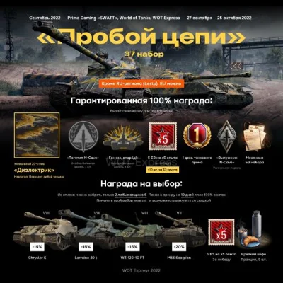 World of Tanks: Пробой цепи №37 ОктябрьPrimeGaming