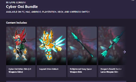 💎Brawlhalla: Cyber Oni Bundle💎 100%