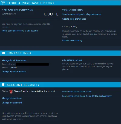 🔥Turkey Region Steam Account🚀Full Access (Auto Issue)