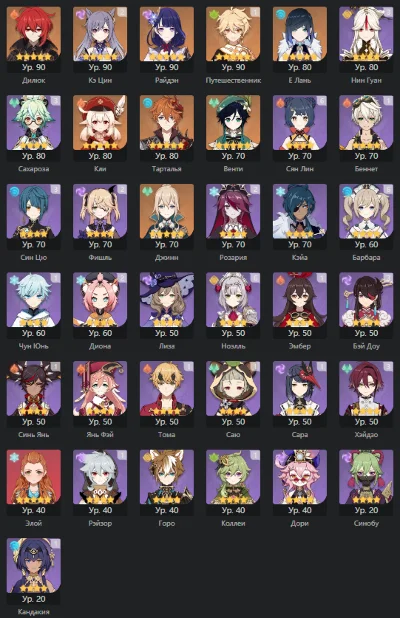 ⭐️Klee Venti Raiden Yelan Tartaglia Jin Diluc(c1)KeQing