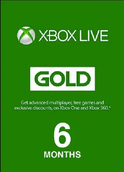Xbox Live Gold 6 месяцев Цифровой код 🔥
