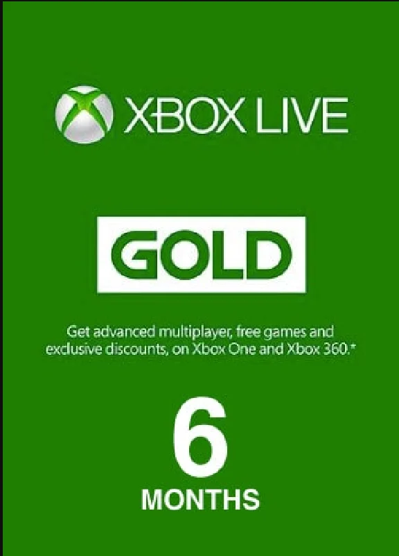 Xbox Live Gold 6 месяцев Цифровой код 🔥