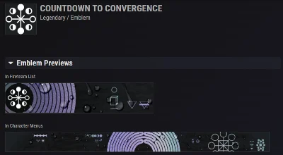 Destiny 2 Эмблема Обратный отсчет до слияния PC/PS/XBOX