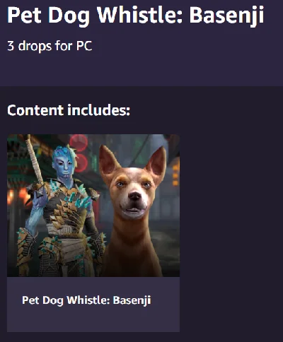 💠⭐️Guild Wars 2: Pet Dog Whistle: Basenji⭐️💠
