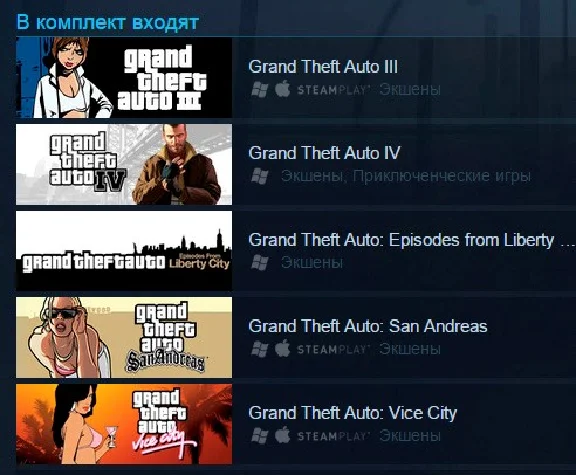 GTA Collection Classical (ROW) STEAM Gift - Region Free
