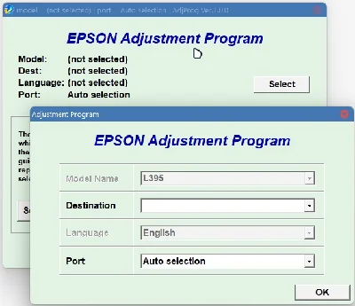EPSON Adjustment Program Reset-L395